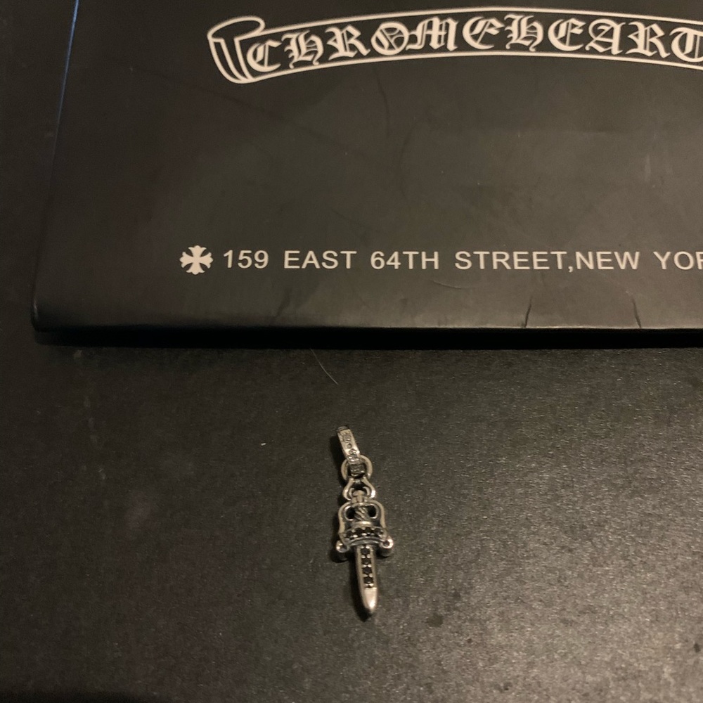 Chrome hearts black dagger pendant